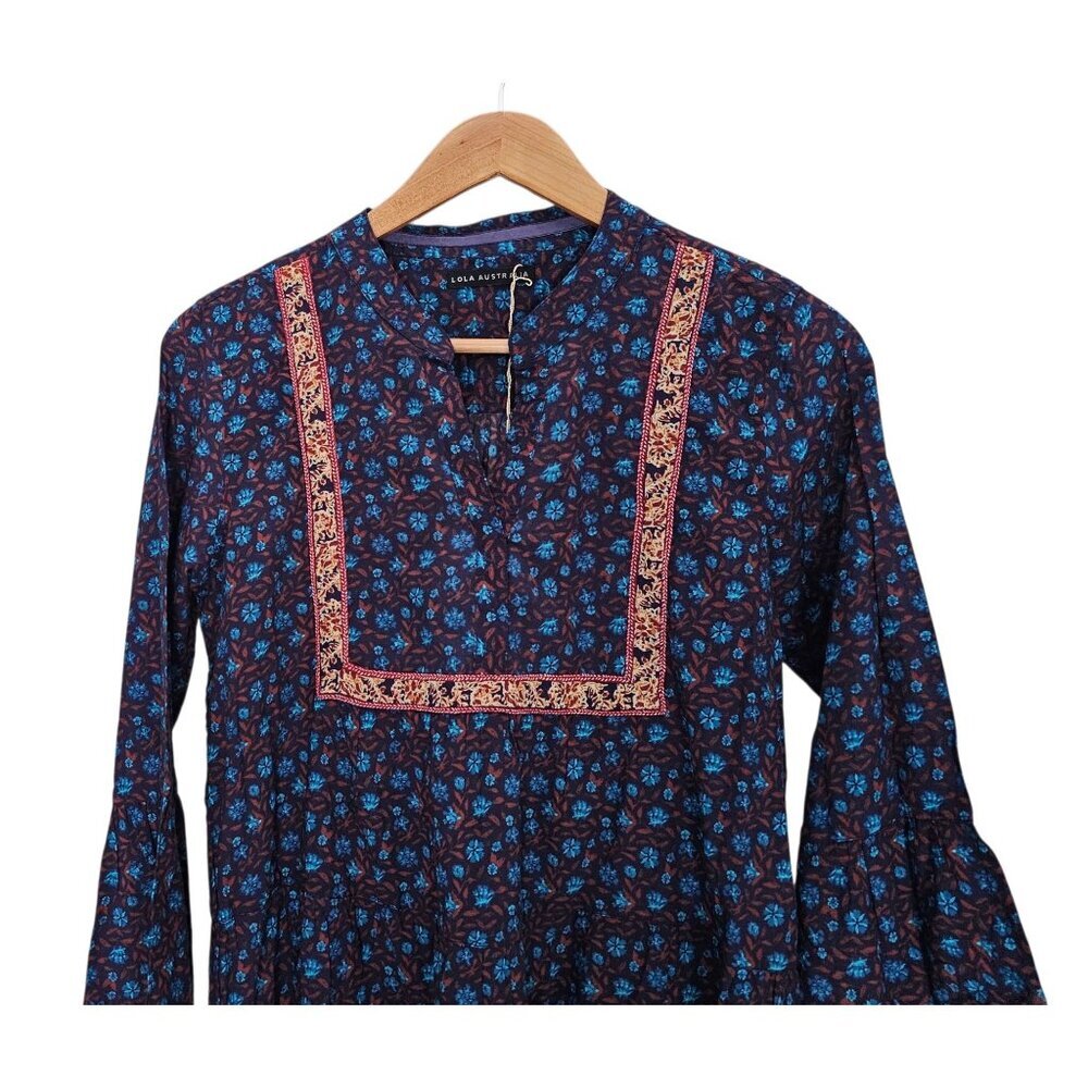 Women's - Lola Australia Blue Bell Sleeve Dress - Picture 3 of 7